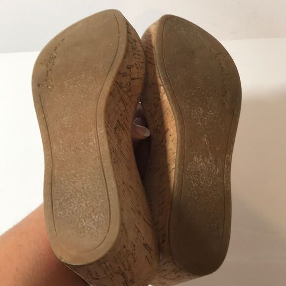 Euc Sam Edelman Wedge Sandals Leather Size 7M - Picture 5 of 6